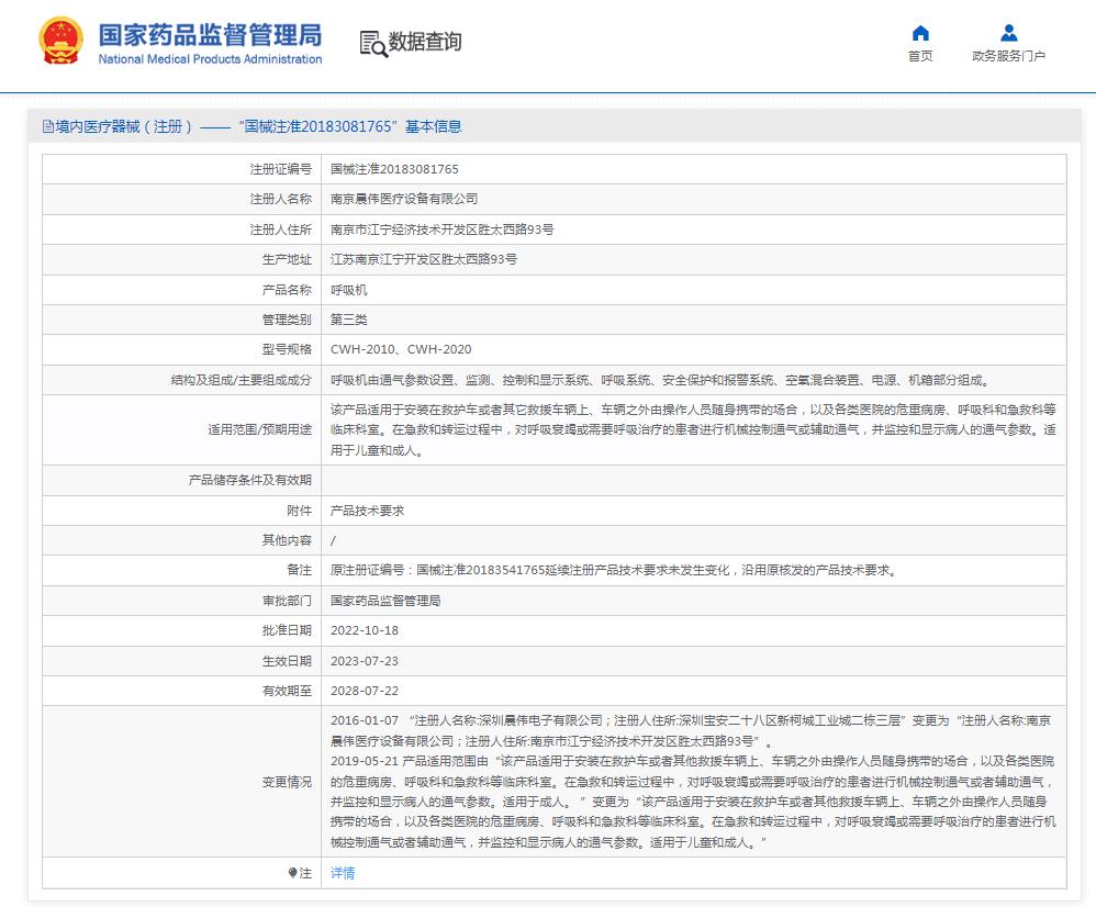 晨偉CWH-2010便攜式急救呼吸機