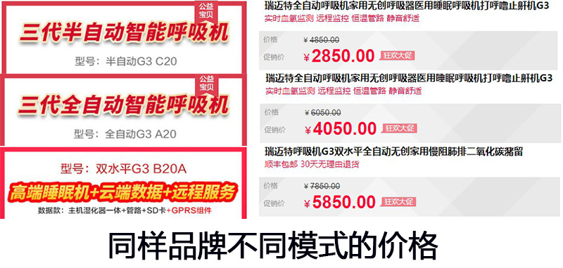 淘寶兩三千元呼吸機與一萬多有什么區(qū)別